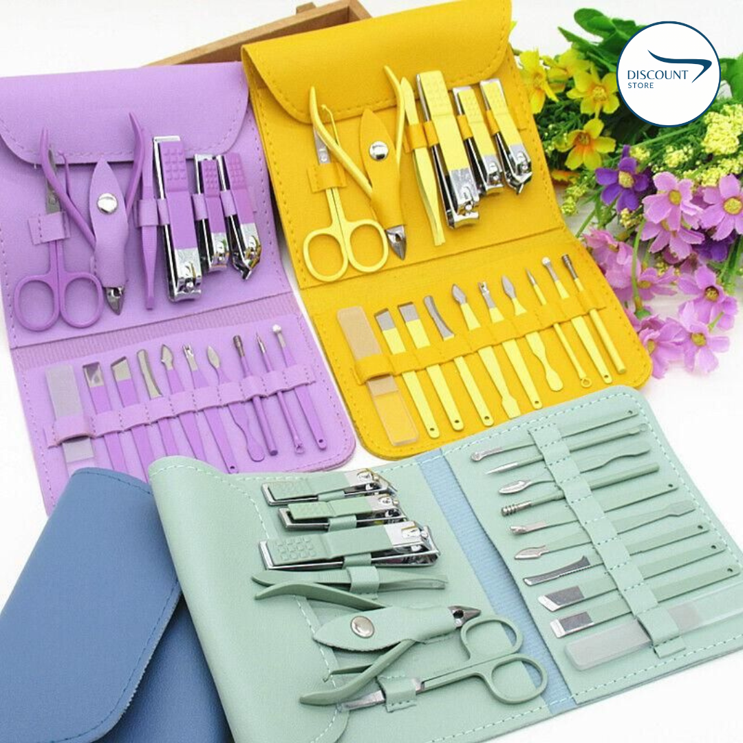16 Pcs Stainless Steel Manicure Set - (IMPORTED)