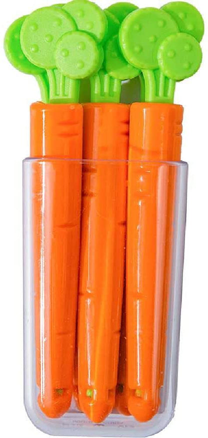 5 Pcs Snacks Sealing Clip Cute Carrot Sealing Clip Bag Magnet