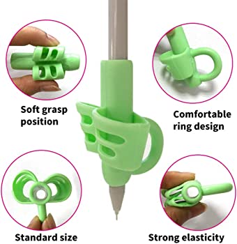 Pencil Grips - Children Pen Writing Aid Grip Set Posture Correction Tool