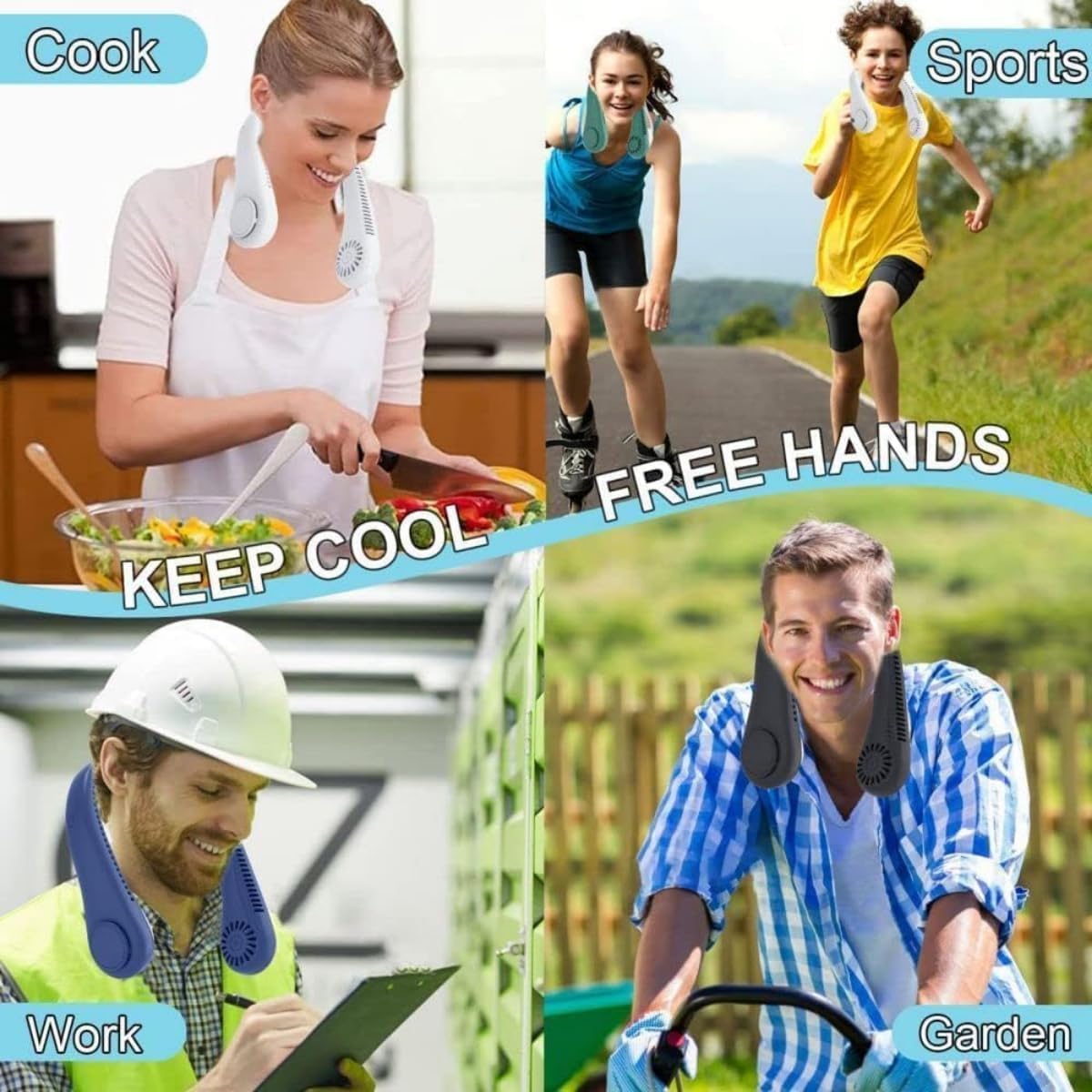 Portable Hanging Neck Fan - (IMPORTED)