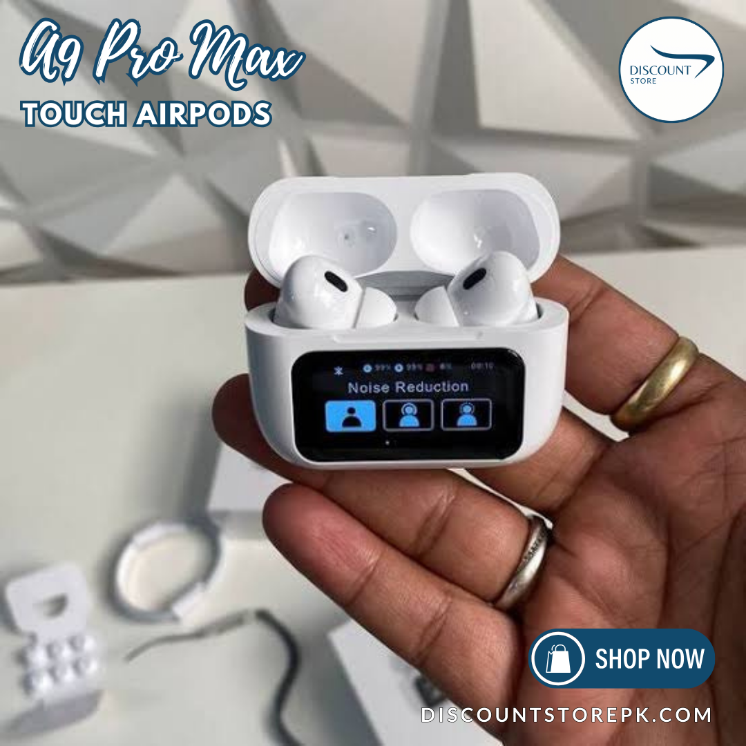 A9 Pro LCD Touch Screen Earbuds - (IMPORTED)