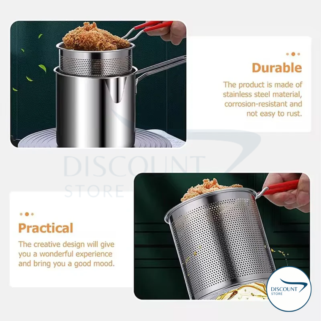 Stainless Steel Deep Frying Pot - (IMPORTED)