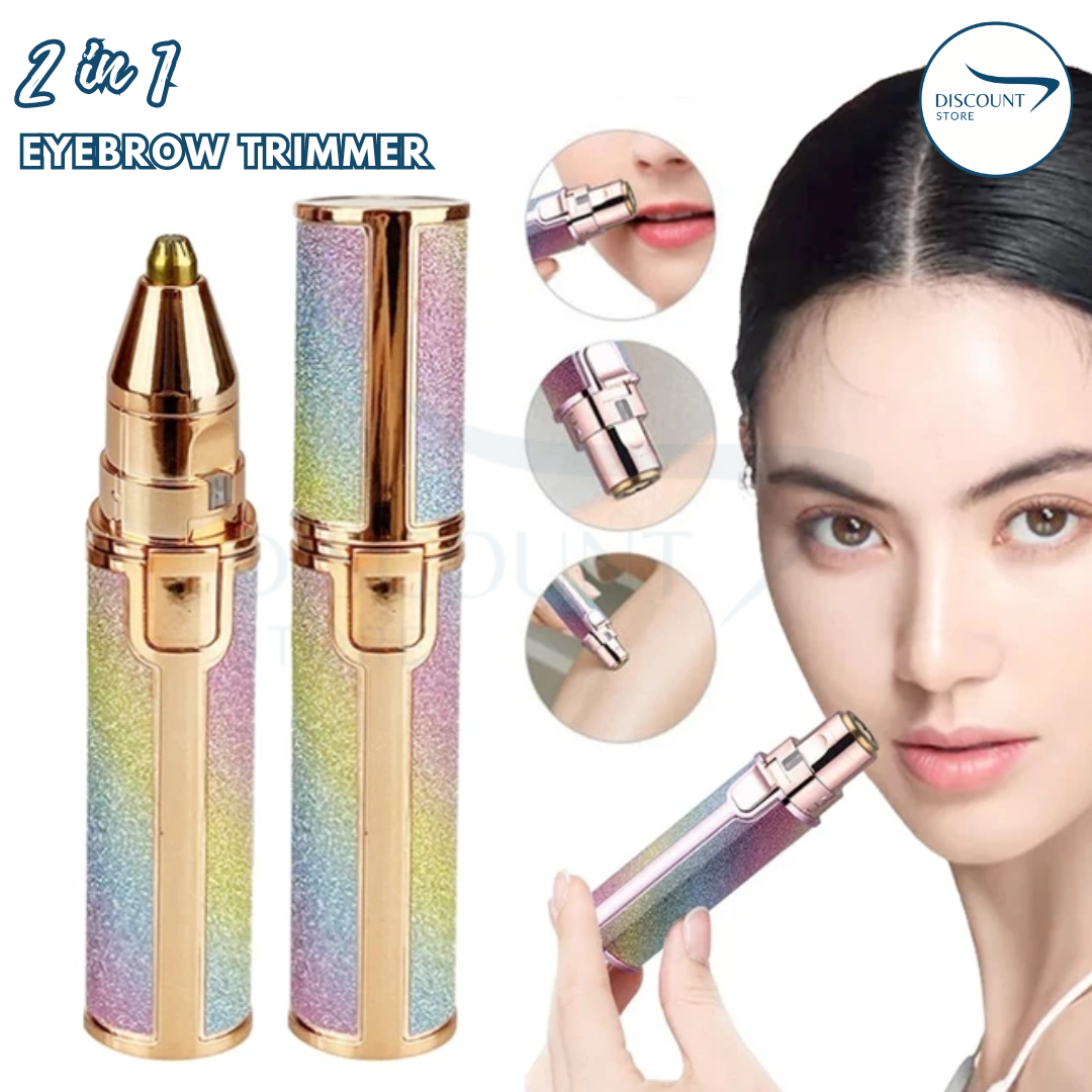 2 In 1 Rechargeable Flawless Eyebrow & Facial Hair Remover - (FREE Delivery)