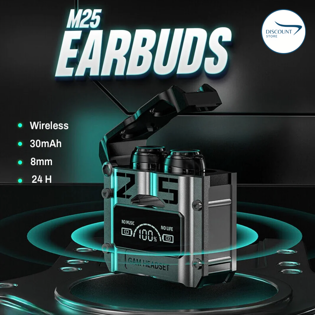 M25 TWS Digital Display Earbuds - (IMPORTED)