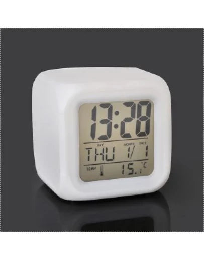 Colorful alarm clock home luminous small clock