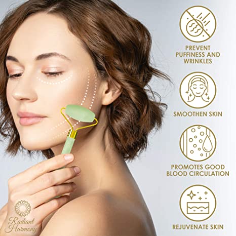 Flawless Facial Massage Jade Roller with GuaSha