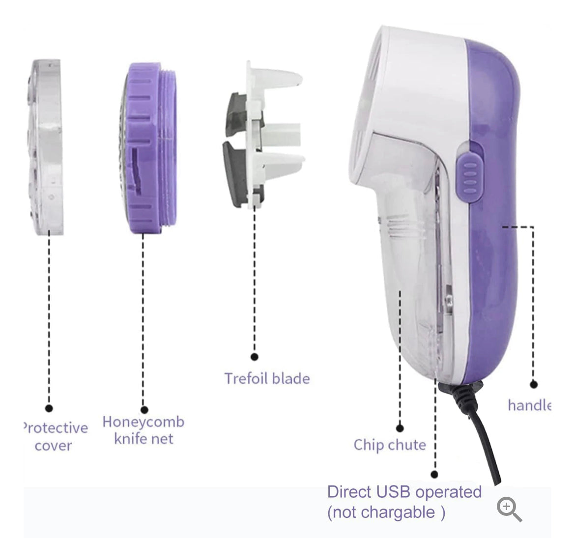 Lint Fabric Shaver Remover for Clothes Woolen Sweaters Blankets Jackets Carpets USB wired